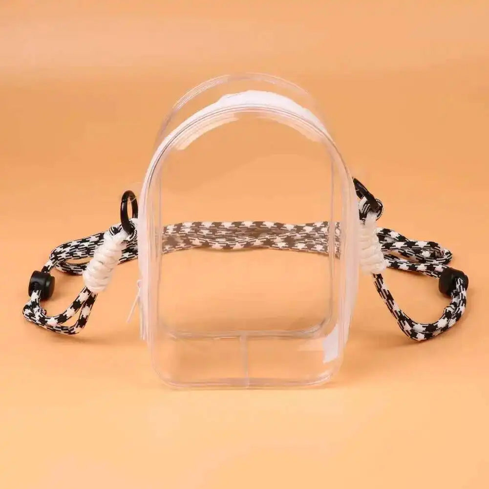 Labubu Protect Case Labubu Sitting Party 15Cm Cotton Doll Shoulder Pain Bag PVC Storage Bag Labubu