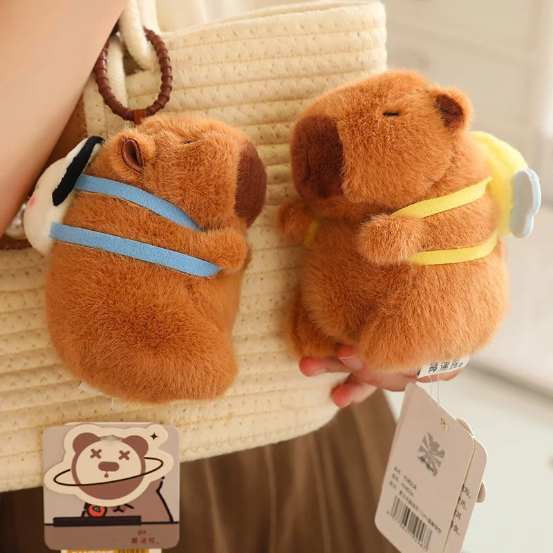 Kawaii Capybara Plush Toy – Transformable Backpack & Pillow Gift for Kids