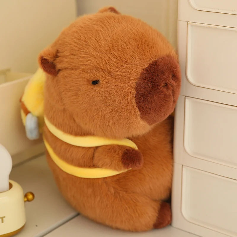 Kawaii Capybara Plush Toy – Transformable Backpack & Pillow Gift for Kids