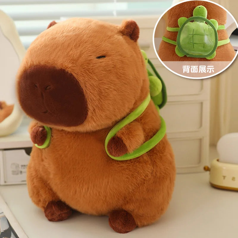 Kawaii Capybara Plush Toy – Transformable Backpack & Pillow Gift for Kids