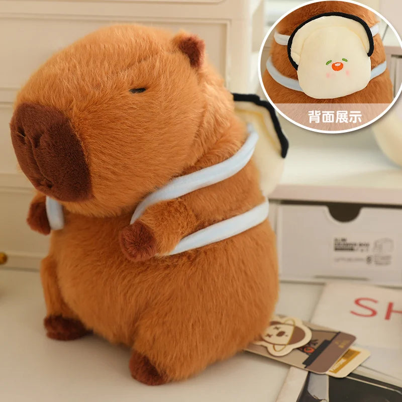 Kawaii Capybara Plush Toy – Transformable Backpack & Pillow Gift for Kids