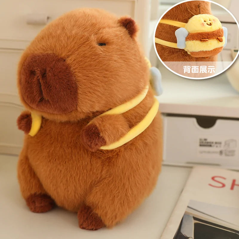 Kawaii Capybara Plush Toy – Transformable Backpack & Pillow Gift for Kids