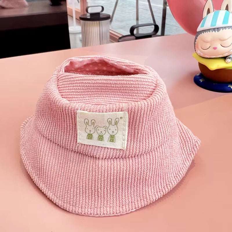 For 17Cm Labubu Doll Outfit Wrinkled Skirt Flower Hairpin Set Fisherman Hat Labubu Clothes Ropa Labubu